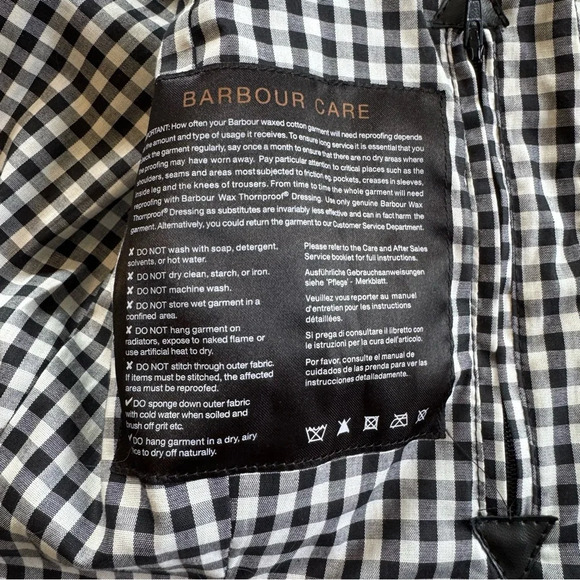 Barbour International Women’s Sz 4 Pivot Waxed Cotton Jacket - Picture 8 of 9